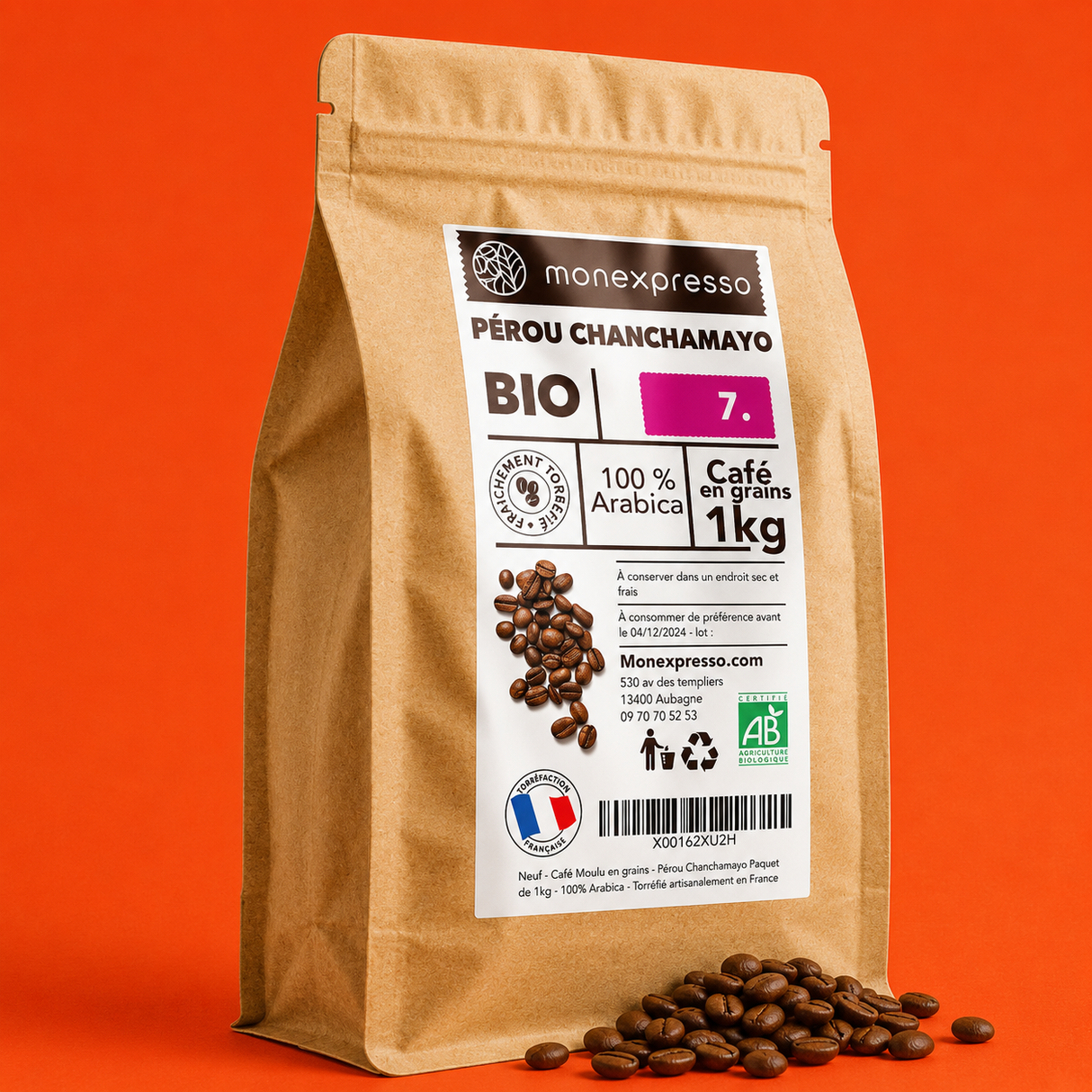 Café en grains - Pérou Chanchamayo Bio - Force 7