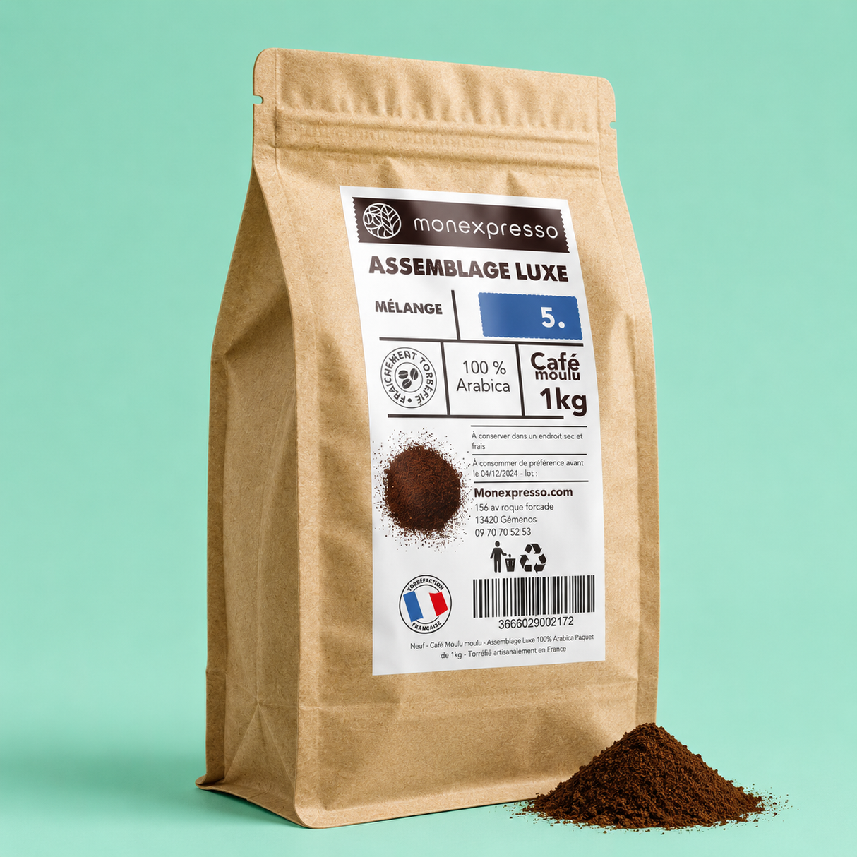Café moulu - Luxe 100% Arabica - Force 5