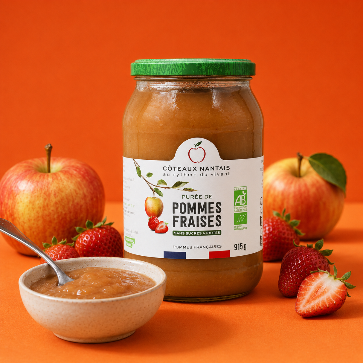 Purée de pommes-fraises - Bio