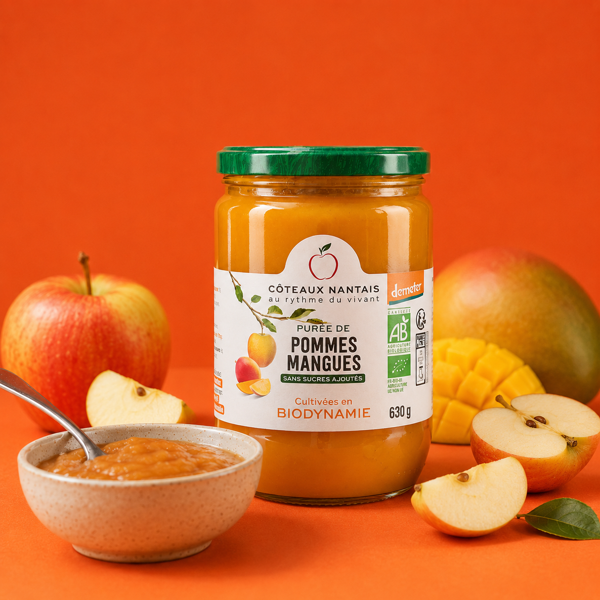 Purée de pommes-mangues demeter - Bio
