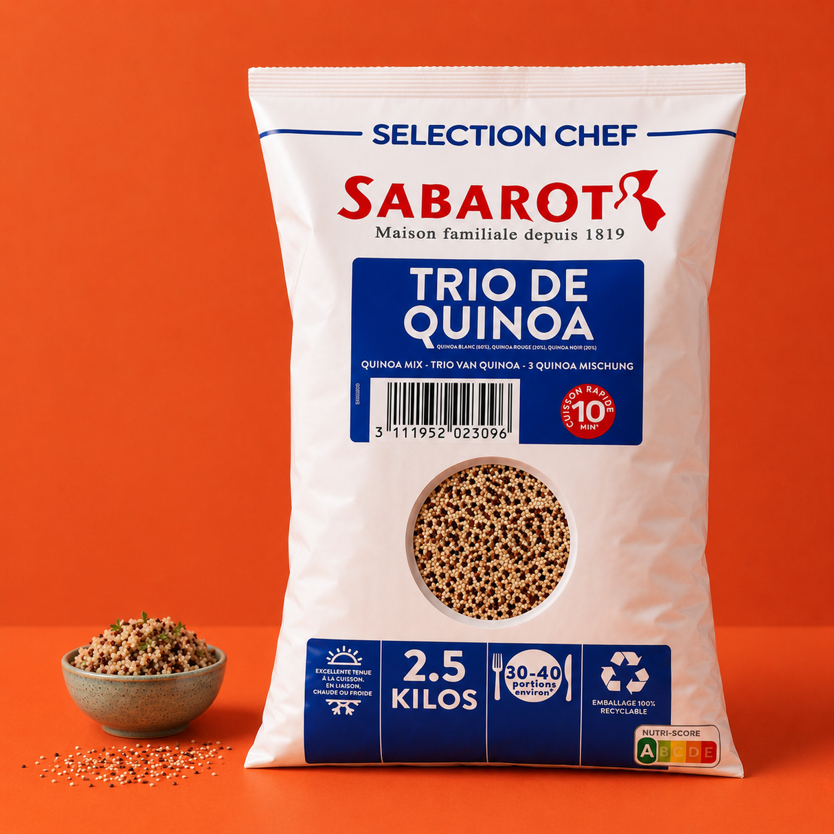 Trio de quinoa (blanc, rouge et noir)
