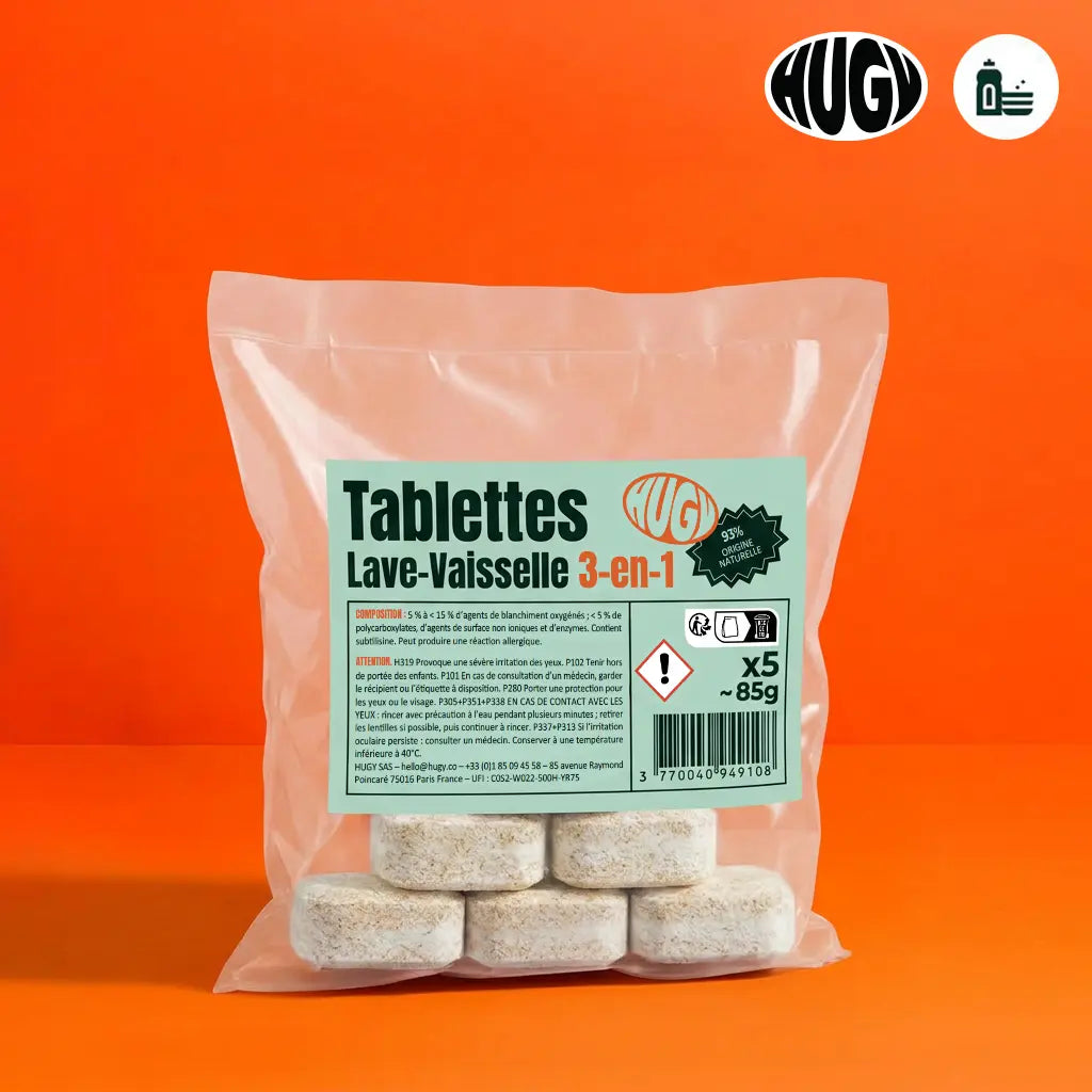 Échantillon Tablettes Lave-Vaisselle - 3en1 - HUGY Essentiel