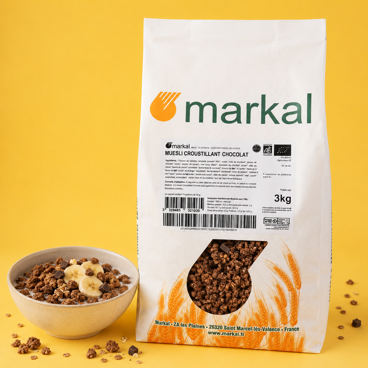 Muesli croustillant au Chocolat - Bio