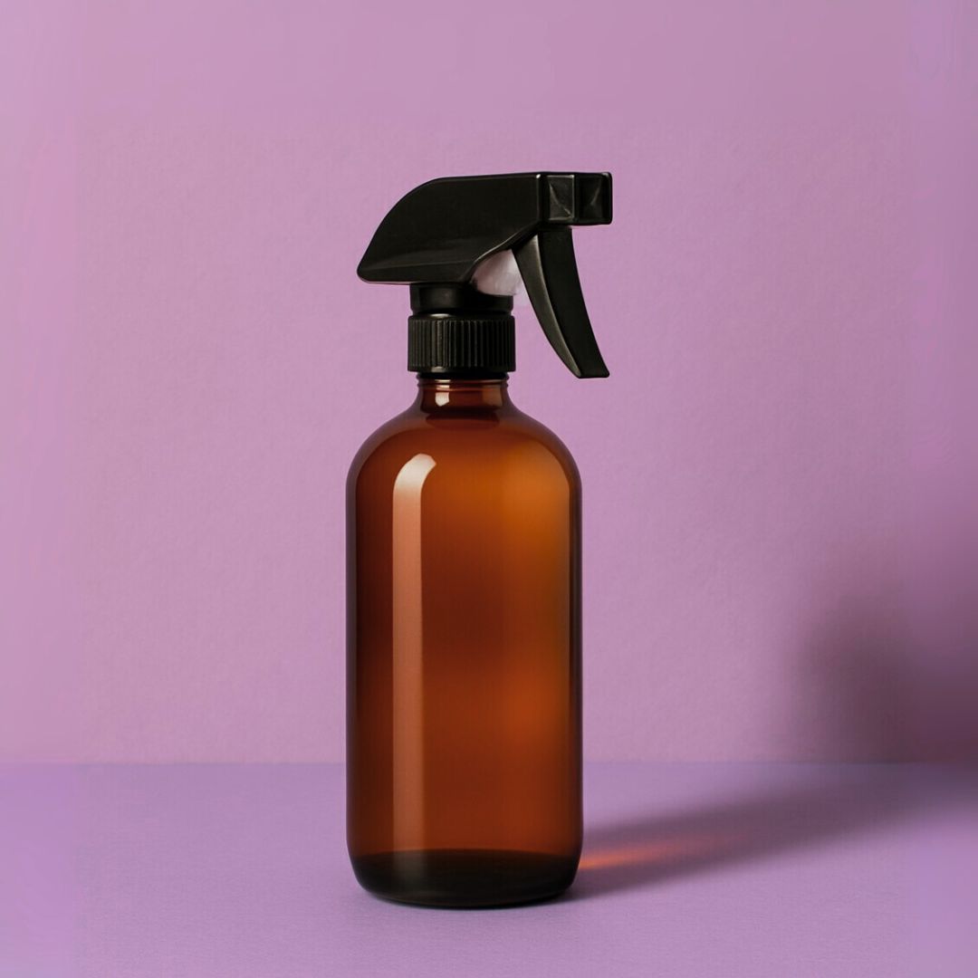 Spray vaporisateur rechargeable en verre ambré - 500ml