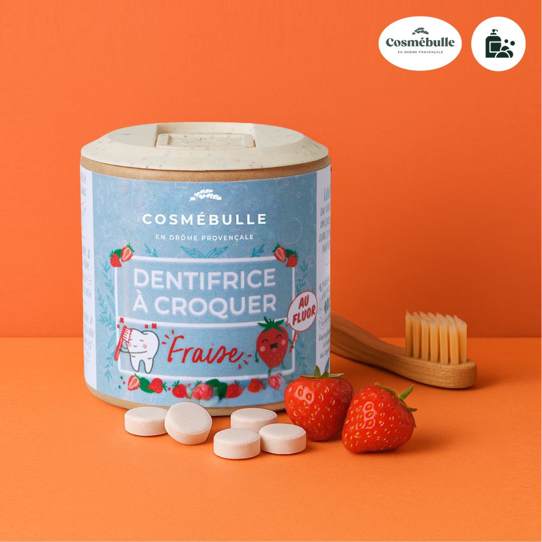 Dentifrice à croquer pour enfant - Fraise