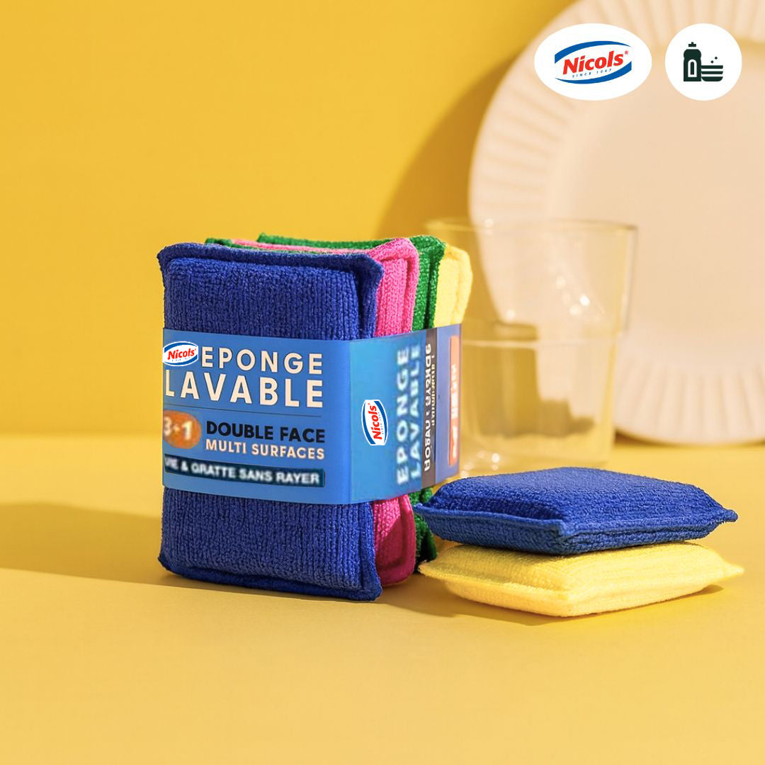 Éponges lavables - double face