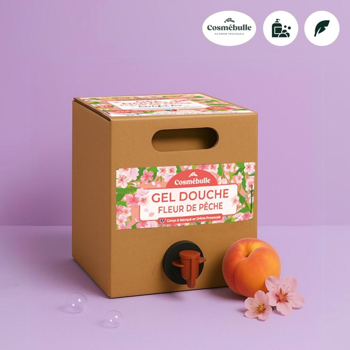 Gel douche bio - Fleur de pêche