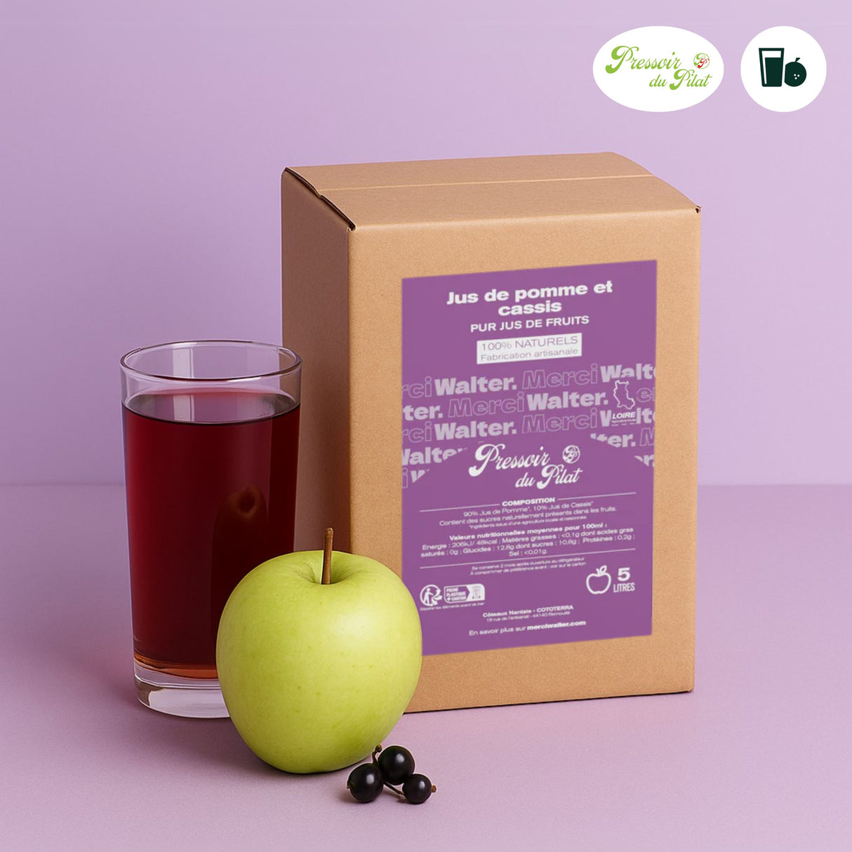 Jus de pomme et cassis artisanal