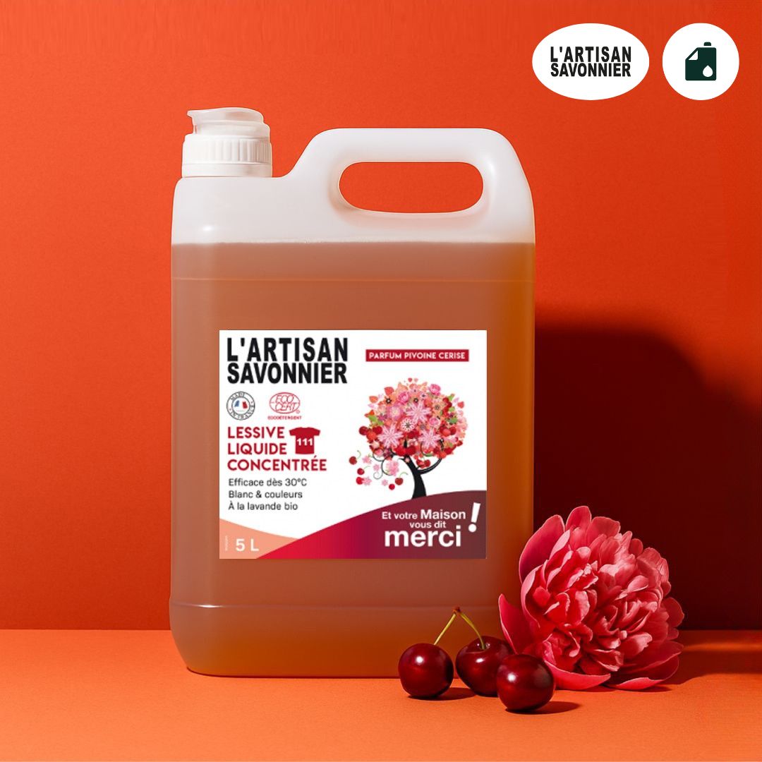 Lessive liquide concentrée - Pivoine Cerise