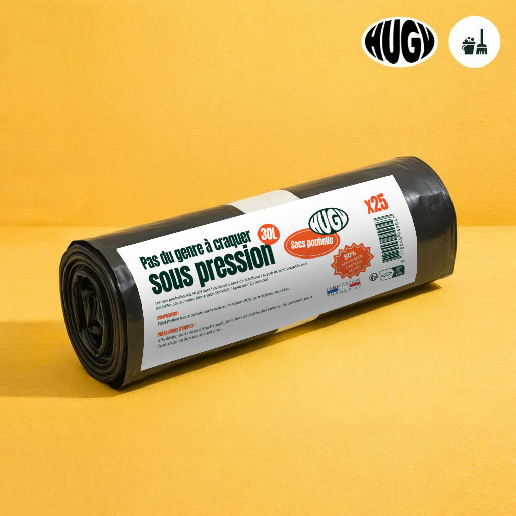 Sac poubelle recyclé - 30 L x 25