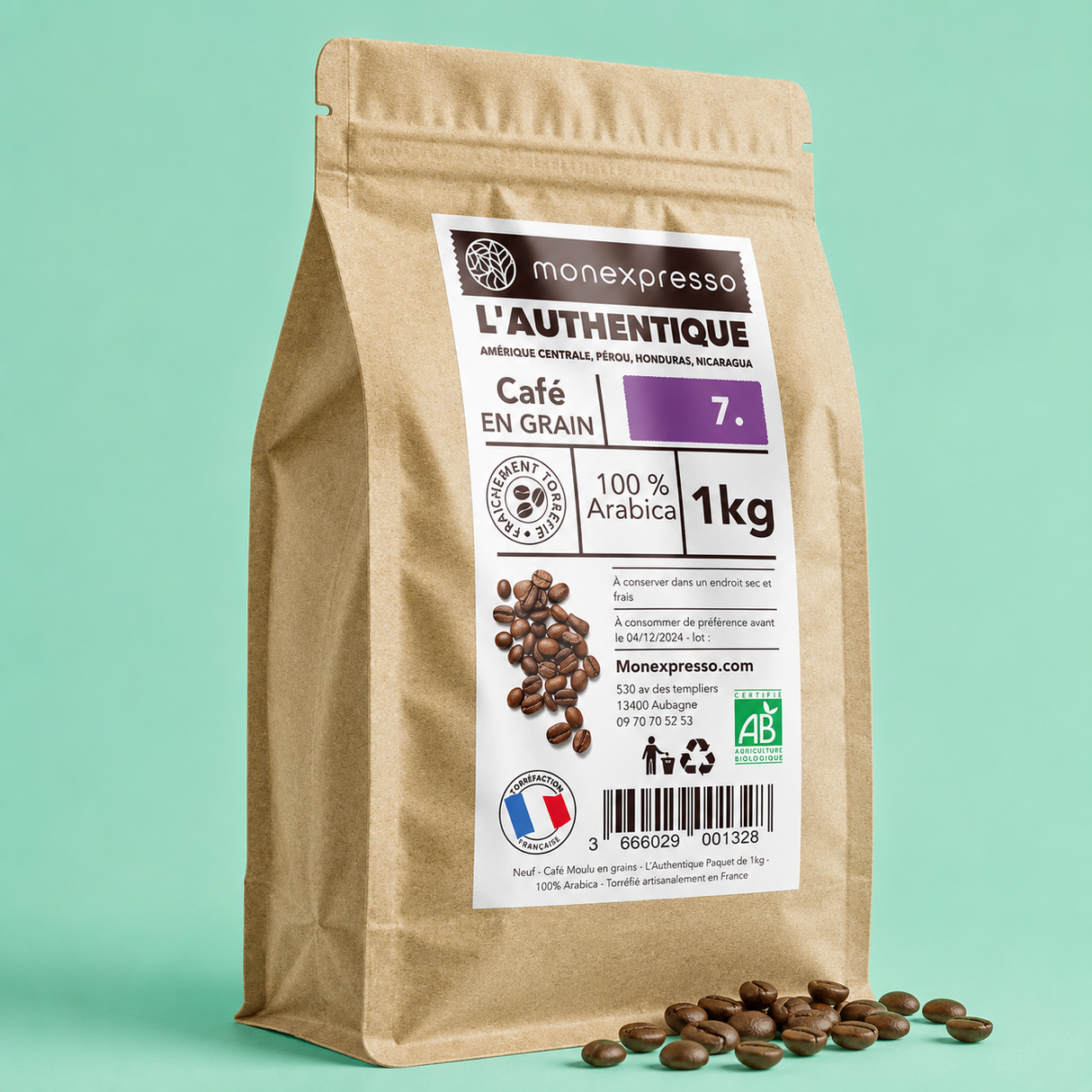Café en grains - L'Authentique - Force 7