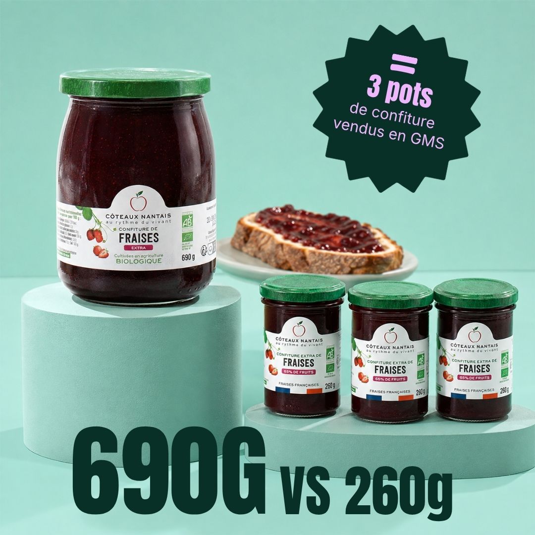 Confiture extra fraises - Bio