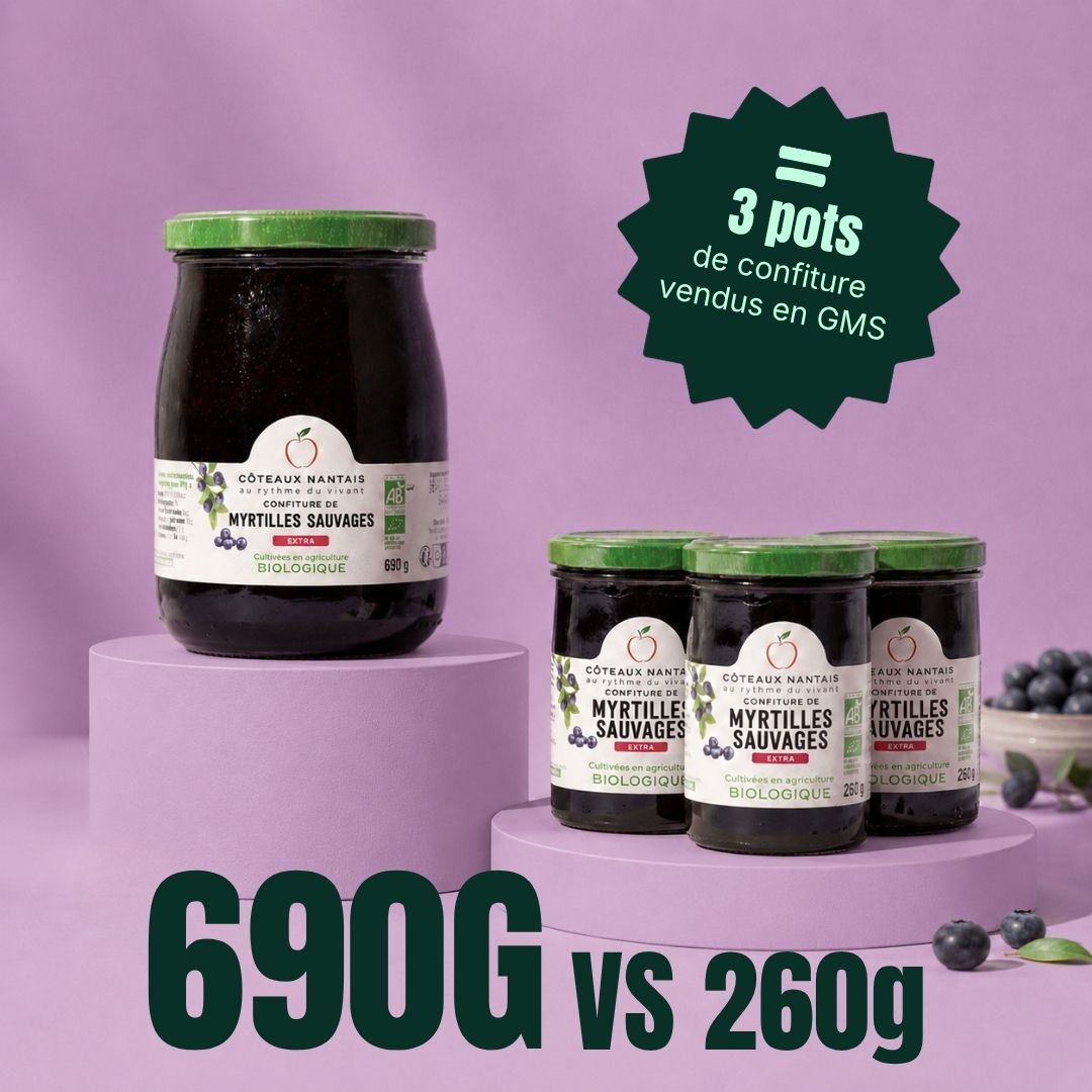 Confiture extra myrtilles - Bio