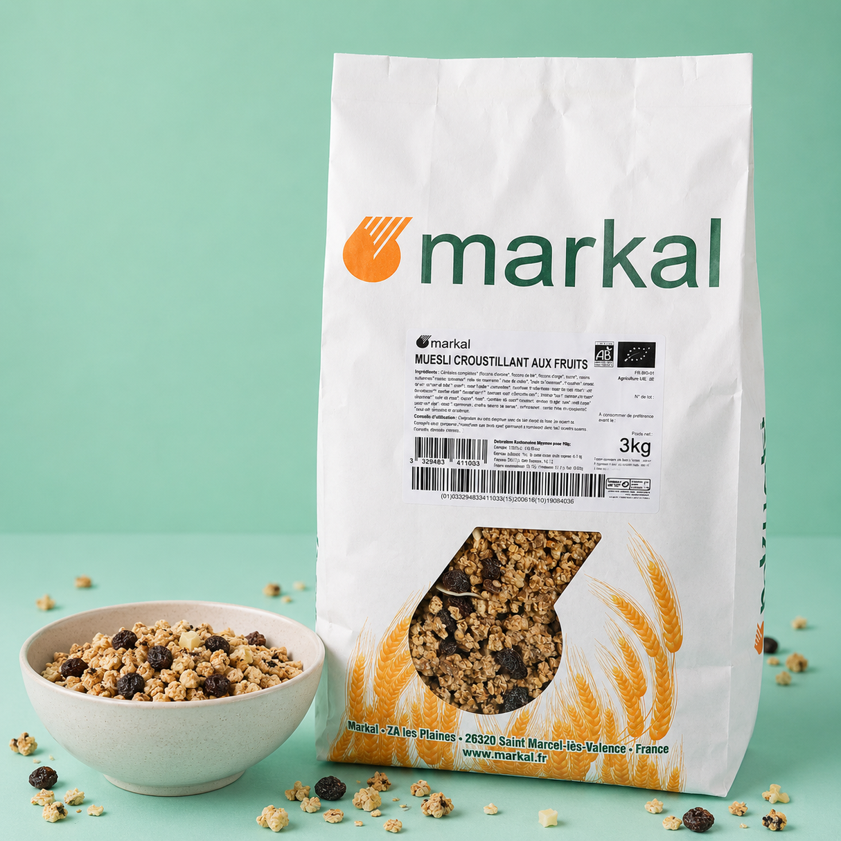 Muesli croustillant aux fruits - Bio