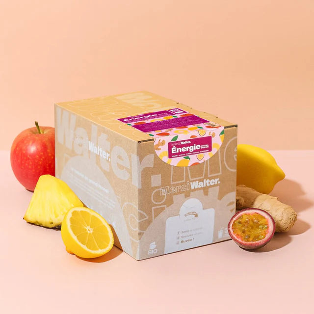 Jus multifruit énergie - Pomme ananas citron passion et gingembre - Bio