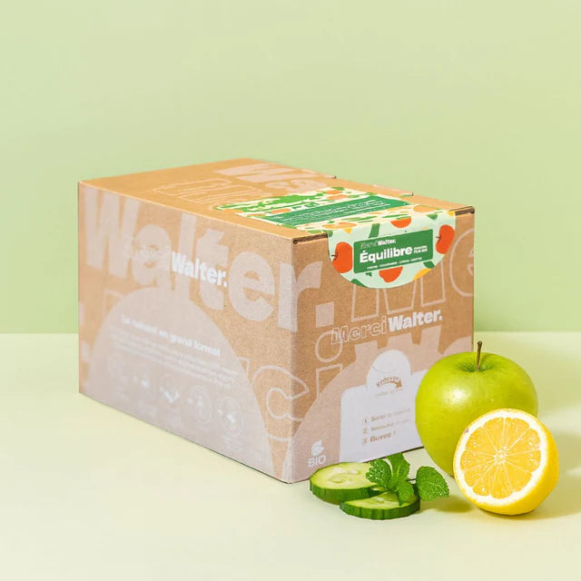 Jus détox équilibre - Pomme concombre citron et menthe - Bio