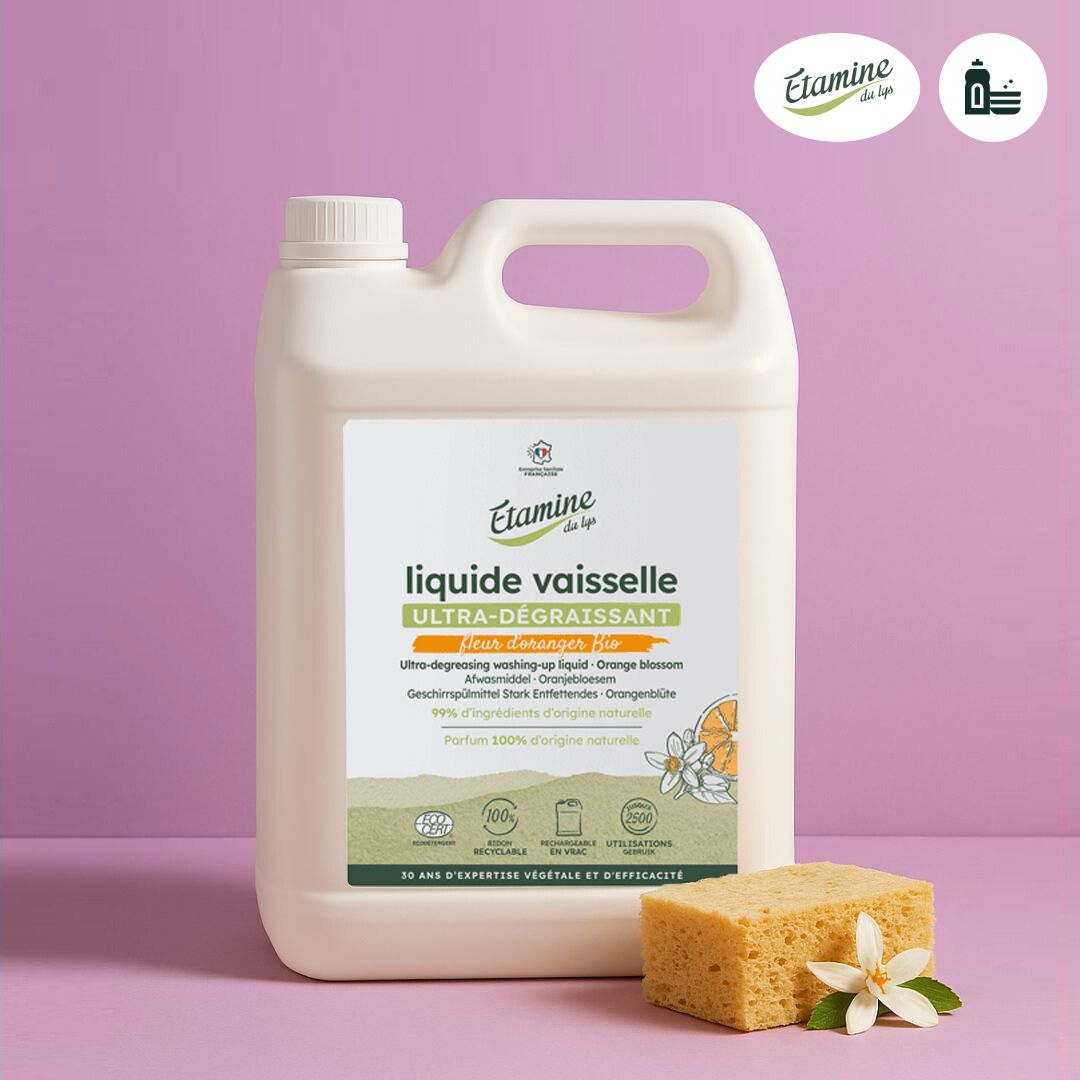 Liquide vaisselle ultra-dégraissant - Fleur d'oranger bio